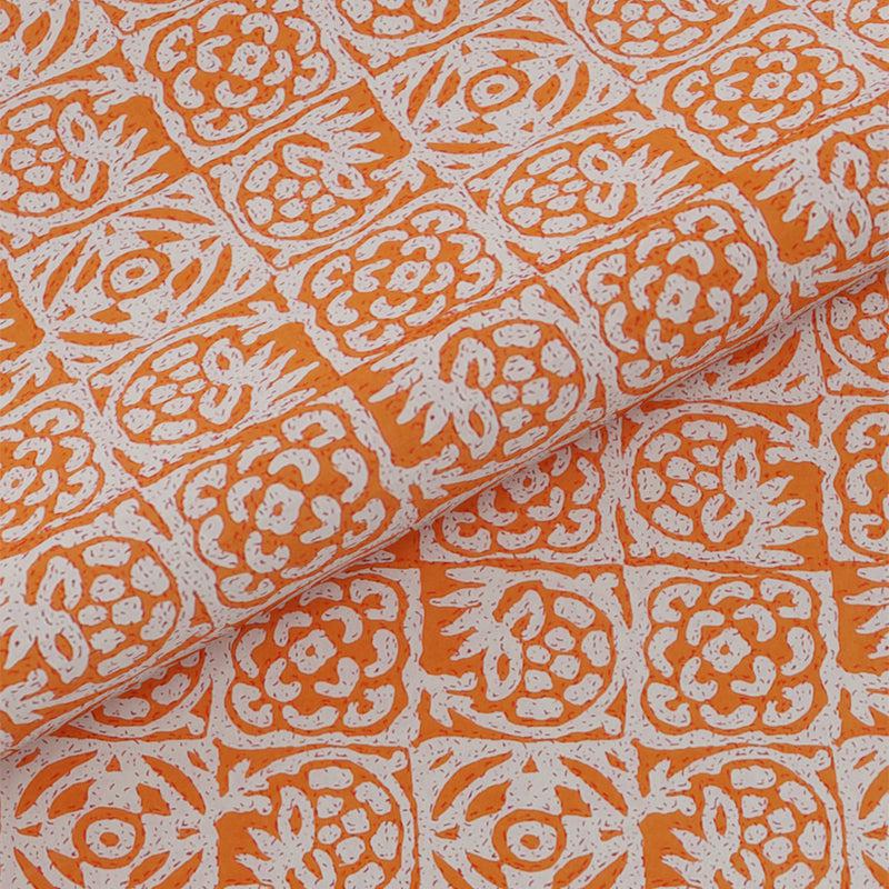 Buy Gulshan Printed Bedsheet - Orange Bedsheets from Vaaree