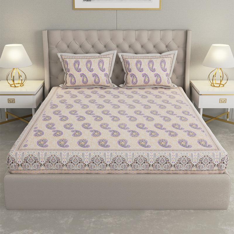 Buy Suyash Printed Bedsheet - Beige Bedsheets from Vaaree