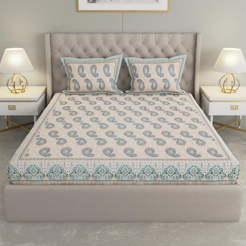 Buy Suyash Printed Bedsheet - Cream Bedsheets from Vaaree