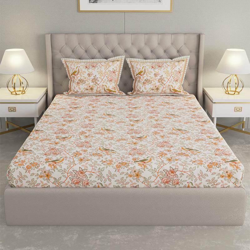 Buy Radhika Printed Bedsheet - Yellow Bedsheets from Vaaree