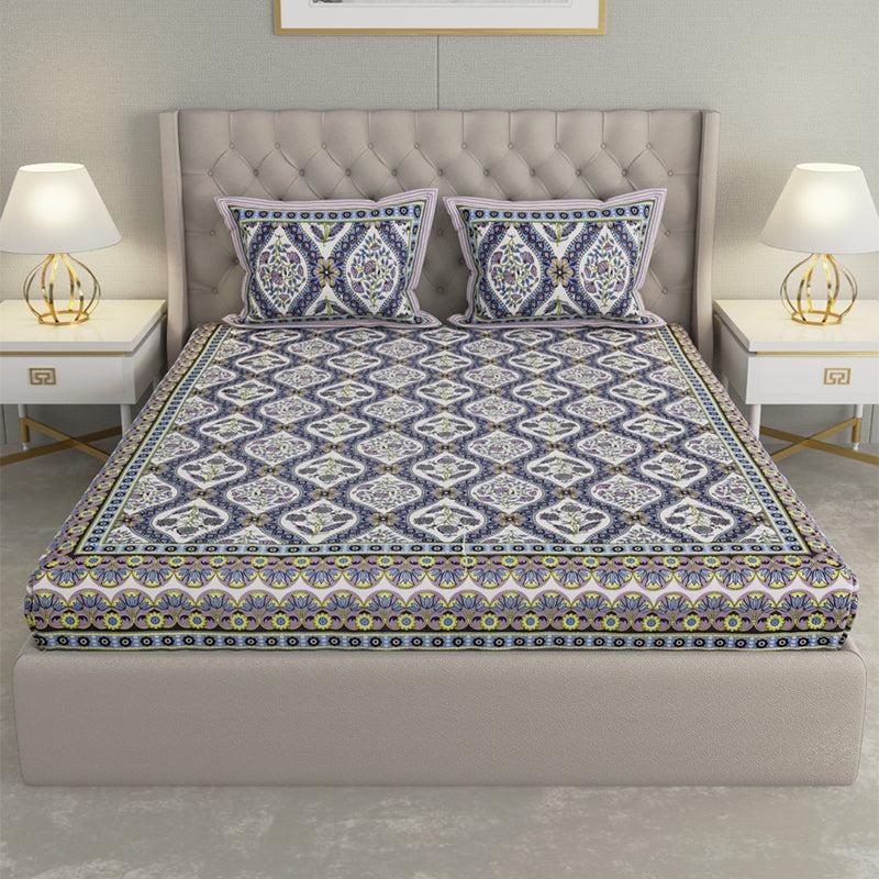 Buy Kirthi Printed Bedsheet - Blue Bedsheets from Vaaree