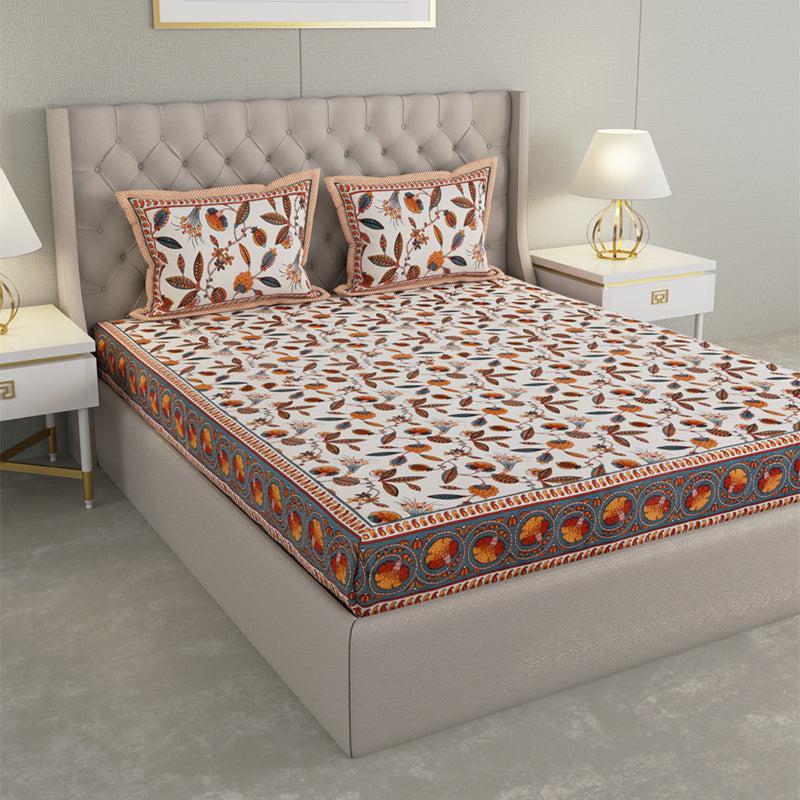 Buy Suvarna Printed Bedsheet - Brown Bedsheets from Vaaree