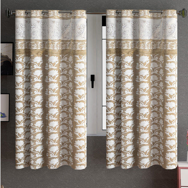 Holly Floral Curtain (Yellow) - Set Of Two