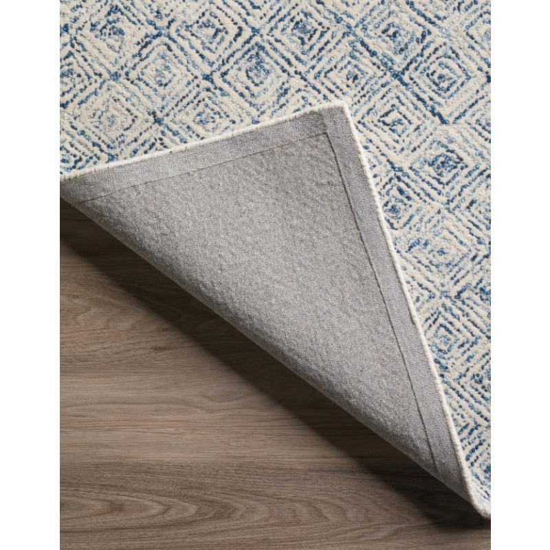 Buy Timeless Textures Hand Tufted Rug - Blue & White Rugs from Vaaree