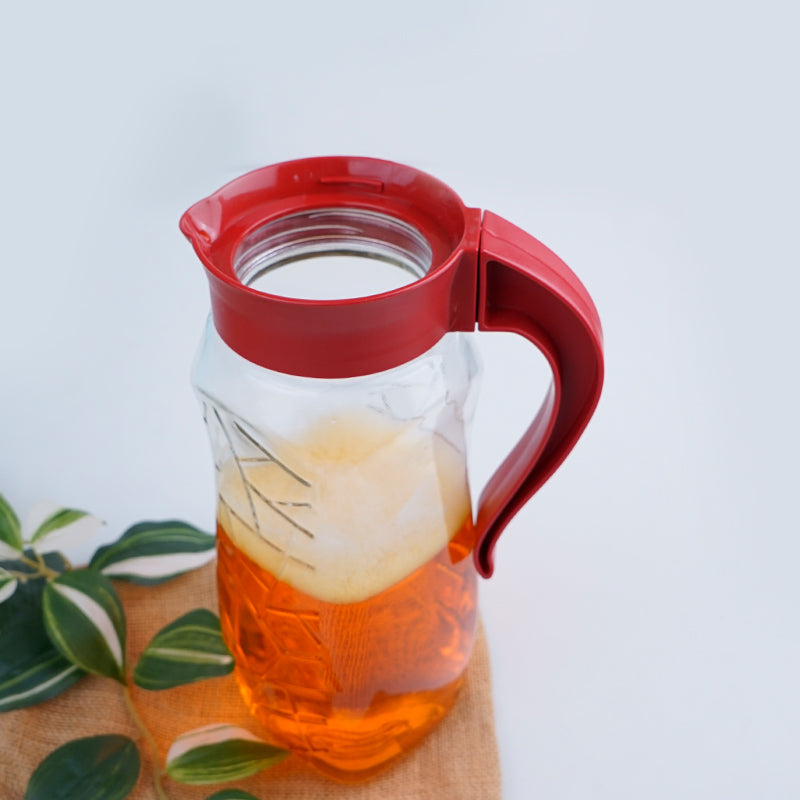 Jug - Domana Sema Transparent Jug With Red Lid - 1600 ML