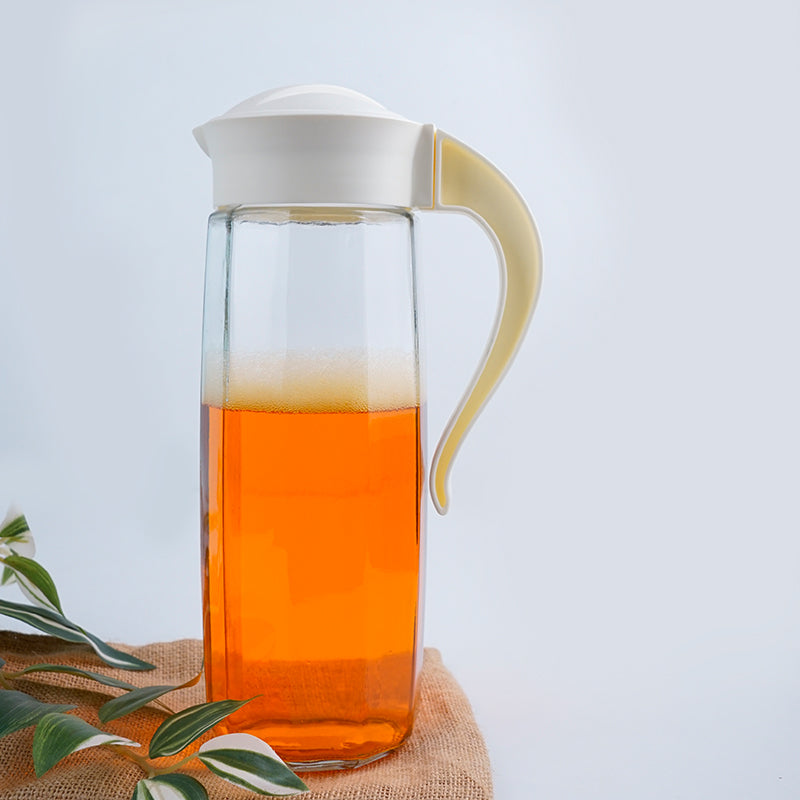 Jug - Domana Fersha Transparent Jug With White Lid - 1600 ML