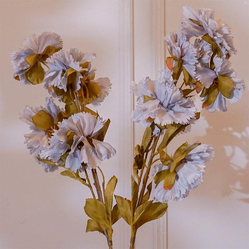 Buy Faux Blue Festiva Peony Flower Stick (28 CM) - Set Of Two Artificial Flowers from Vaaree