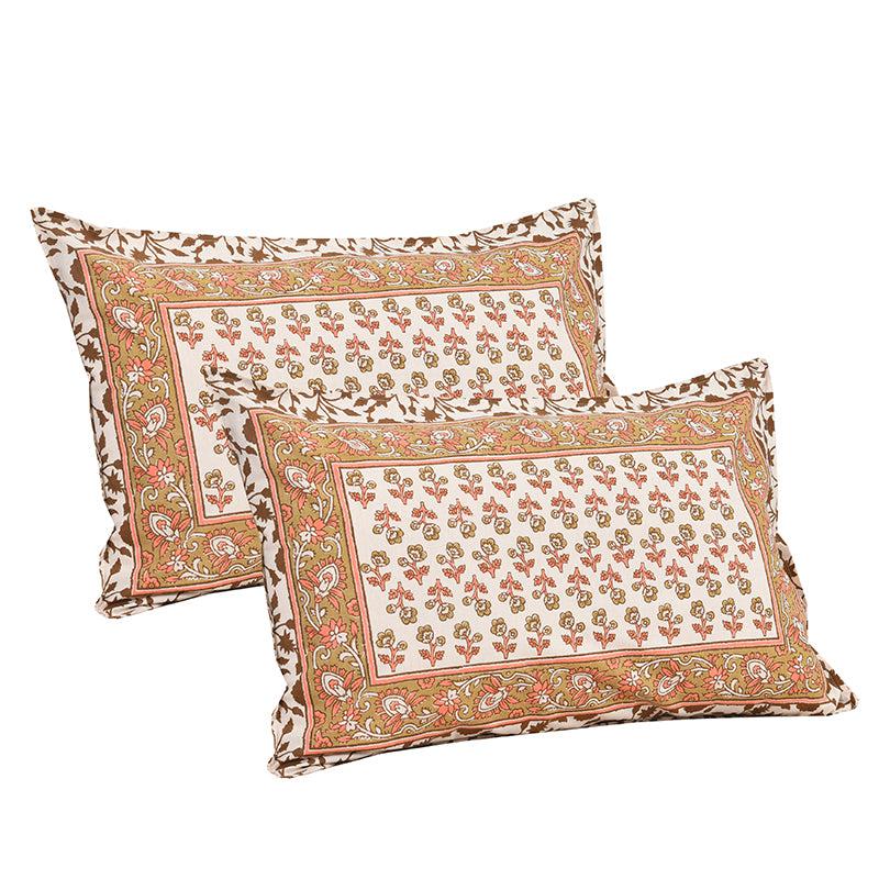 Buy Ginnia Printed Bedsheet - Orange Bedsheets from Vaaree