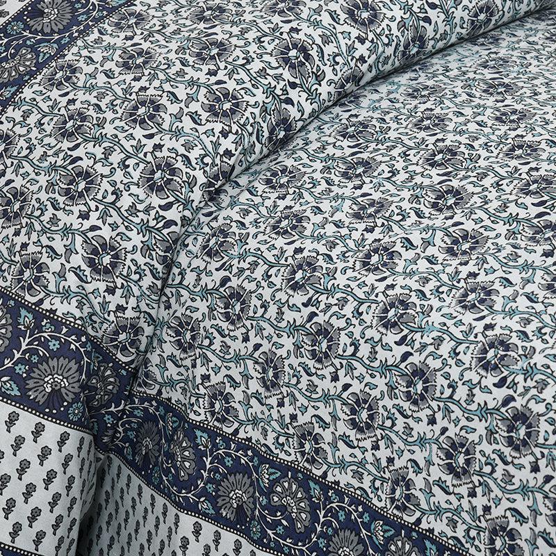 Buy Mridula Printed Bedsheet - Blue Bedsheets from Vaaree