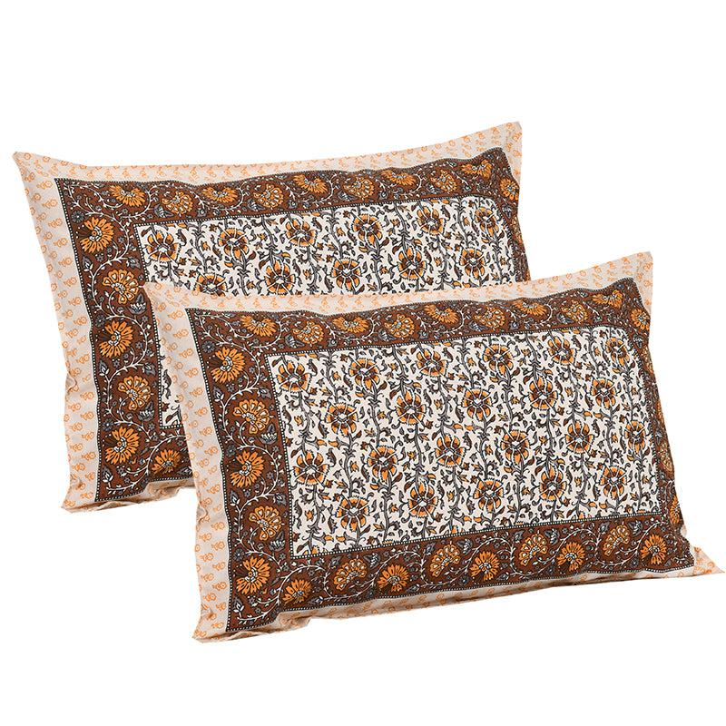 Buy Mridula Printed Bedsheet - Beige Bedsheets from Vaaree