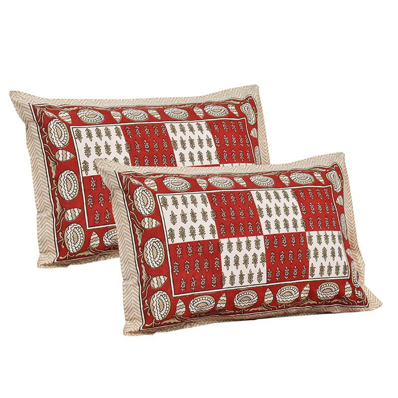 Buy Kumuda Printed Bedsheet - Red Bedsheets from Vaaree