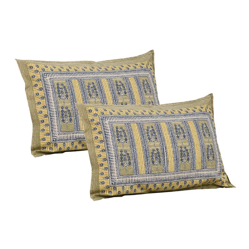 Buy Kineesh Printed Bedsheet - Yellow Bedsheets from Vaaree