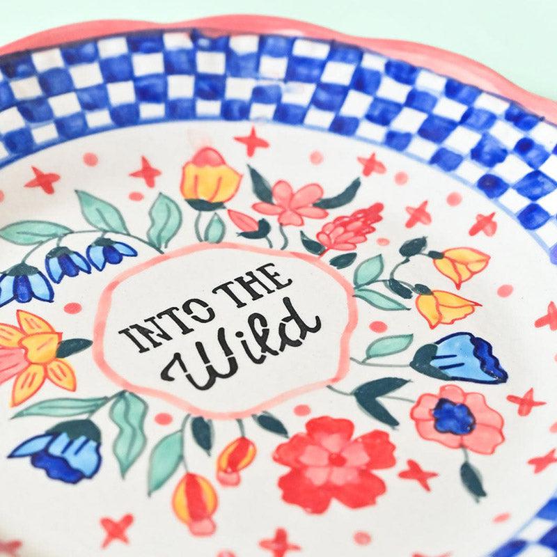 Wall Plates - Into The Wild Bloom Handpainted Wall Plate