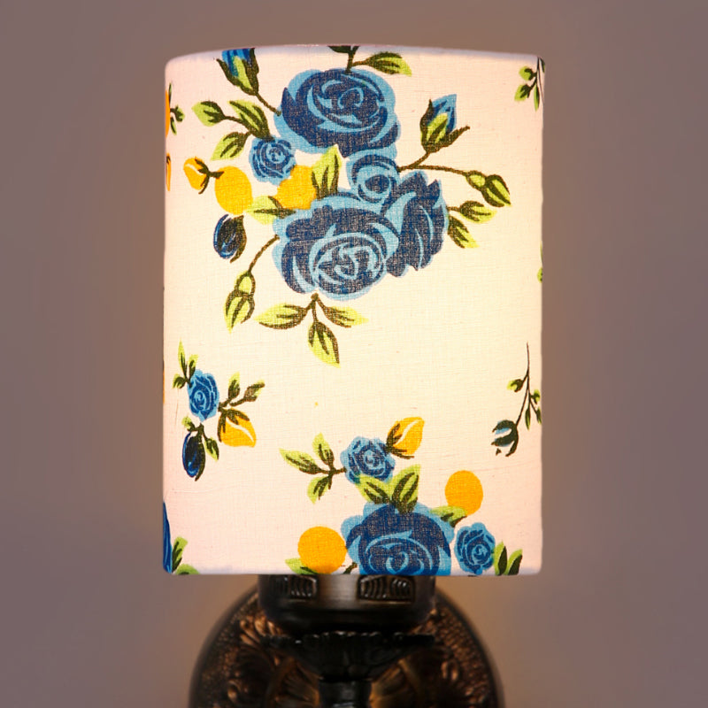 Wall Lamp - Amro Retro Blue Fleur Cylindrical Wall Lamp