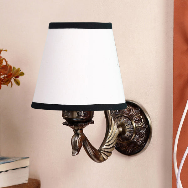 Buy Amro Retro Conical Wall Lamp - White & Black Wall Lamp from Vaaree