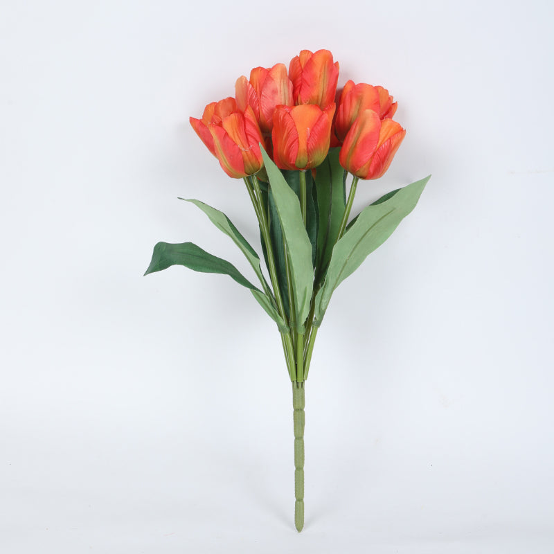 Buy Faux Wild Tulip Bunch (Orange) - Set Of Three Artificial Flowers from Vaaree