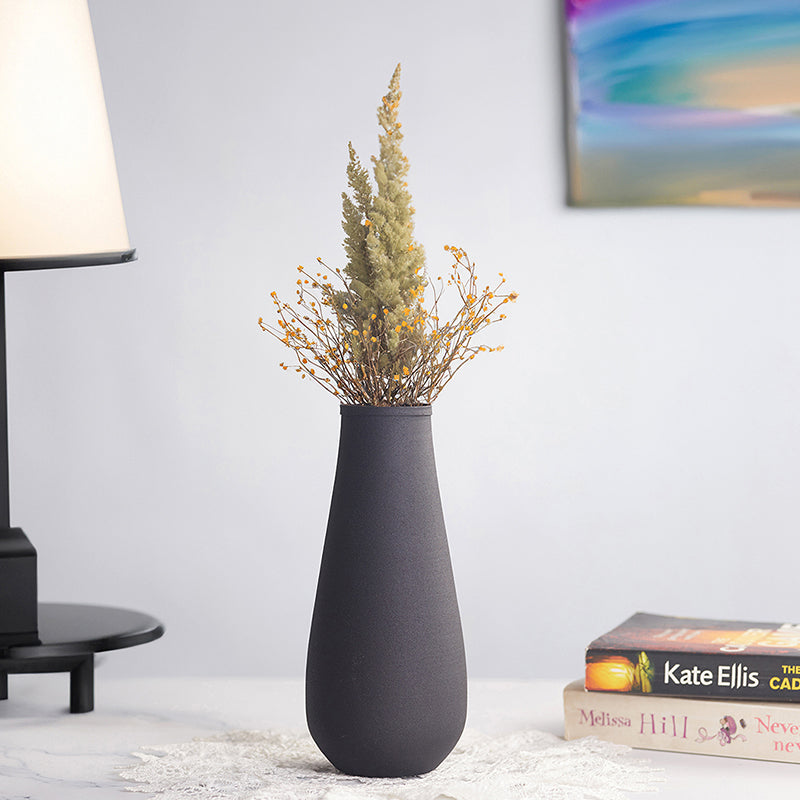 Buy Nature Nelsa Vase - Black Vase from Vaaree