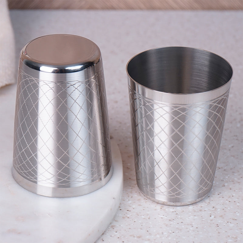 Buy Tagis Stainless Steel Tumbler (300 ML) - Set Of Six Tumbler from Vaaree