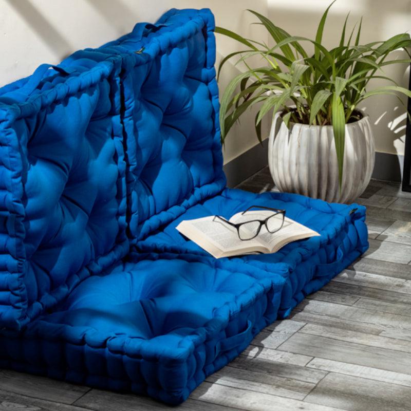 Buy Marlon Floor Cushion - Classic Blue Floor Cushions from Vaaree