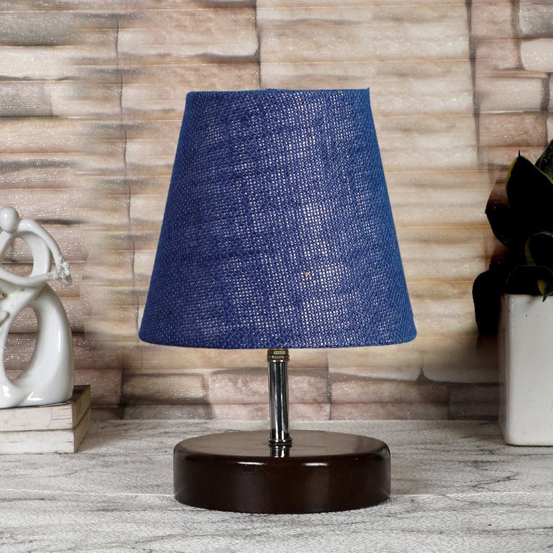 Table Lamp - Mita Table Lamp With Jute Shade - Blue