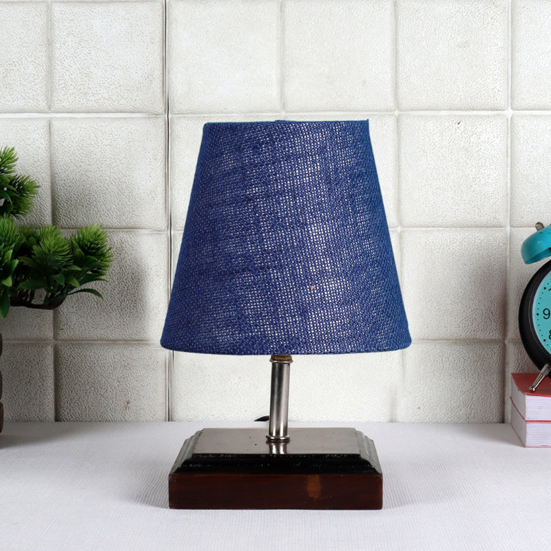 Table Lamp - Niksha Table Lamp With Jute Shade - Blue