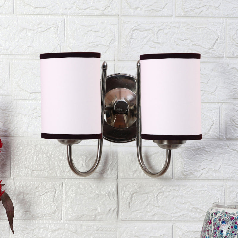 Wall Lamp - Veda Duo Cylindrical Wall Lamp - White & Black