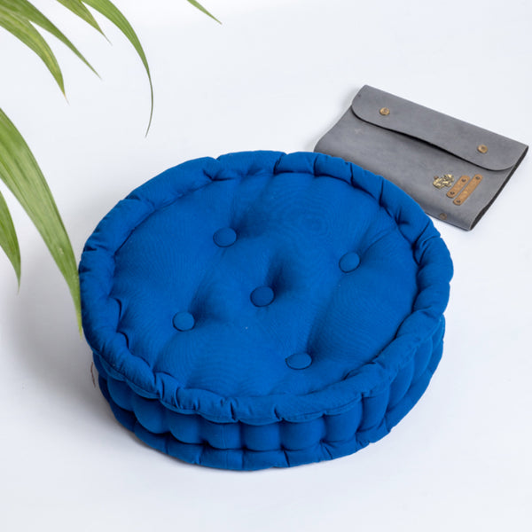 Buy Aidan Floor Cushion - Classic Blue Floor Cushions from Vaaree