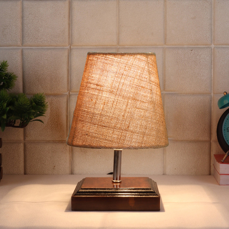 Table Lamp - Niksha Table Lamp With Jute Shade - Beige