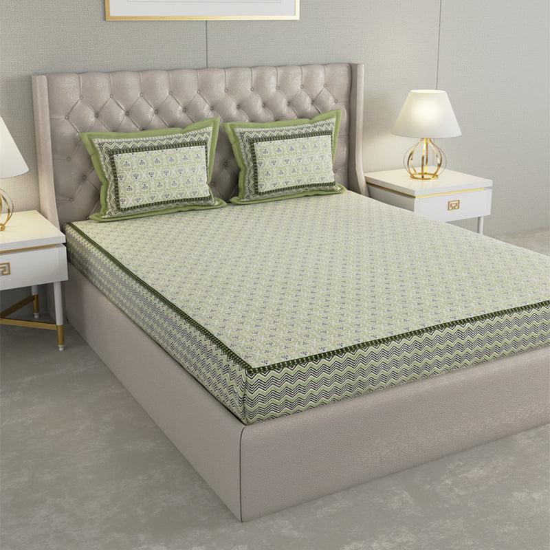 Buy Kinova Printed Bedsheet - Green Bedsheets from Vaaree