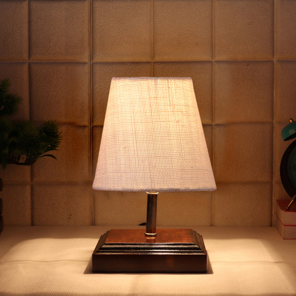 Table Lamp - Niksha Table Lamp With Jute Shade - White