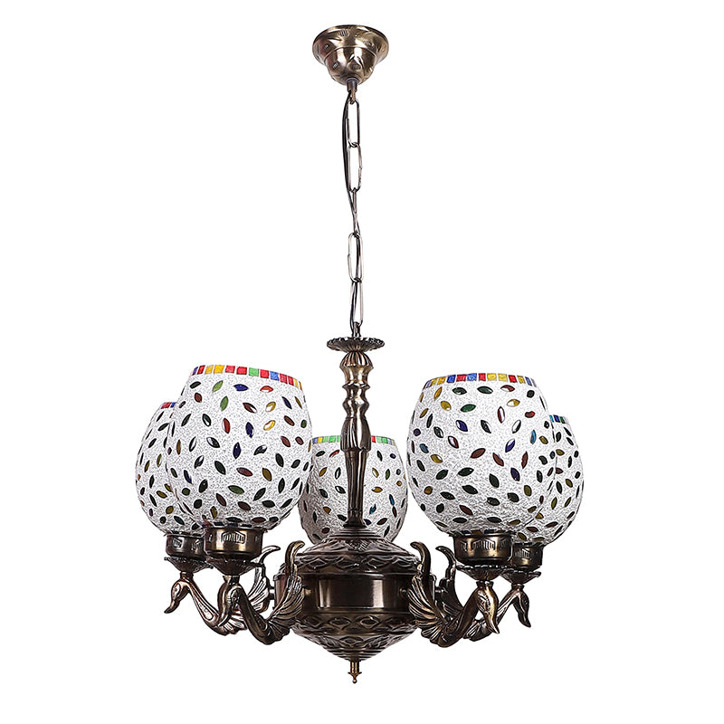 Ceiling Lamp - Nira Mayoora Mosaic Golden Antique Chandelier