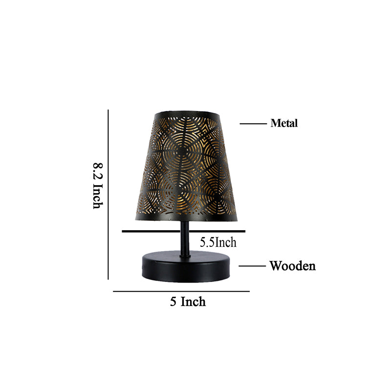 Table Lamp - Otravo Ethched Table Lamp - Black