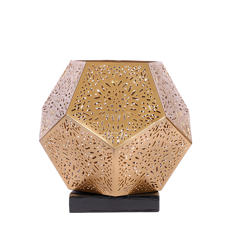 Table Lamp - Hexagon Etched Regal Table Lmap