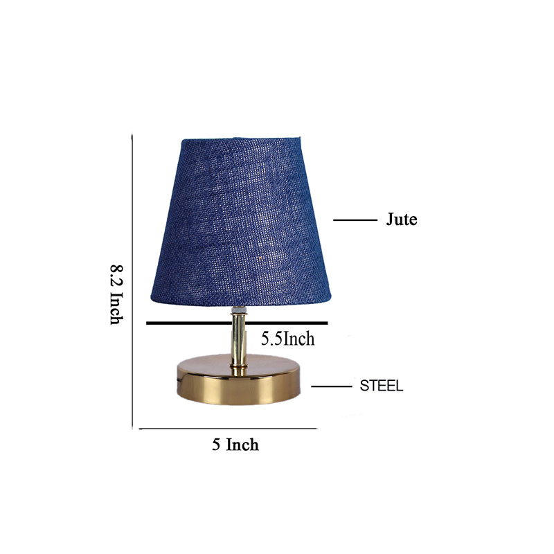 Table Lamp - Alba Table Lamp With Jute Shade - Blue