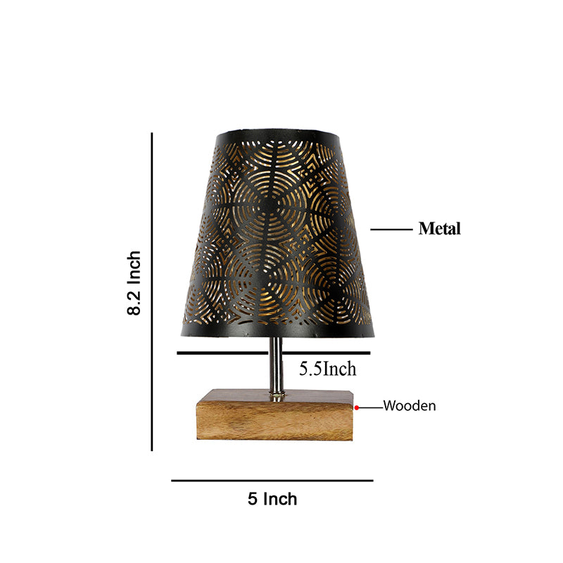 Table Lamp - Niksha Etched Table Lamp - Black