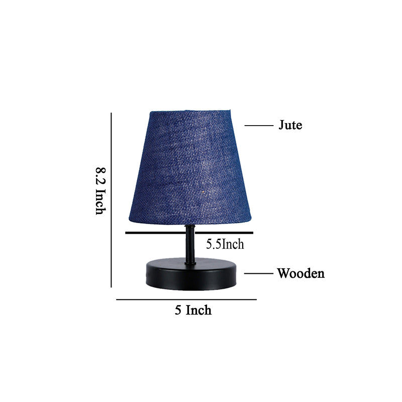 Table Lamp - Otravo Table Lamp With Jute Shade - Blue