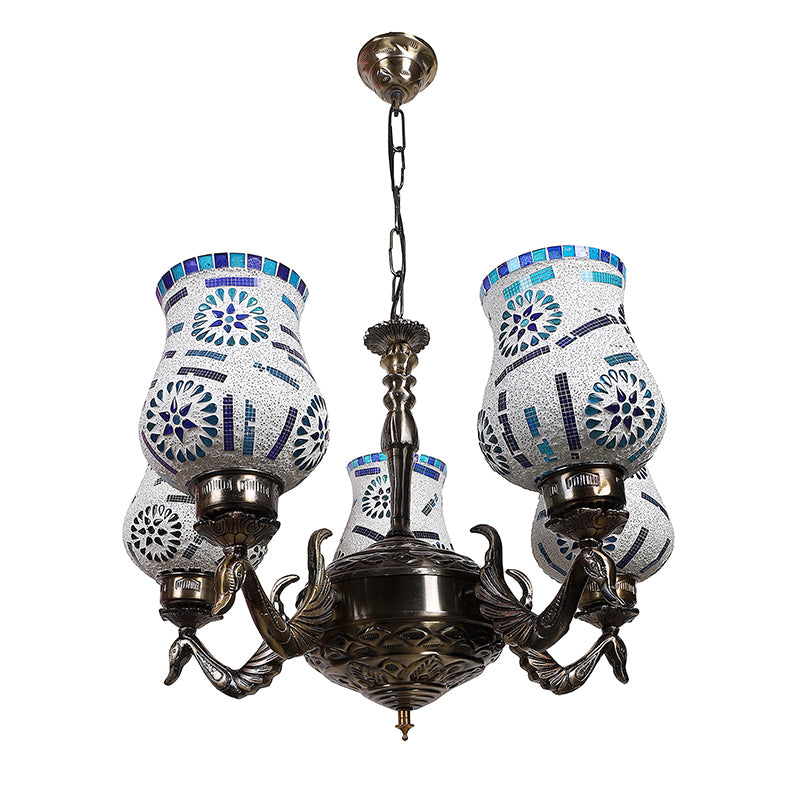 Ceiling Lamp - Tara Mayoora Mosaic Golden Antique Chandelier