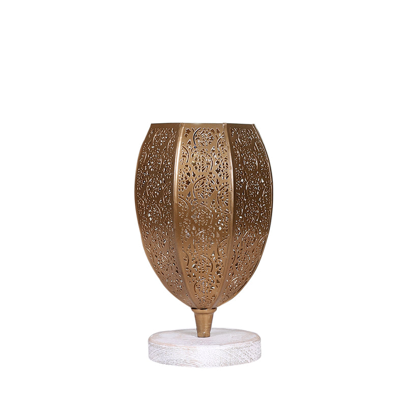 Buy Mehela Etched Table Lamp With White Base Table Lamp from Vaaree