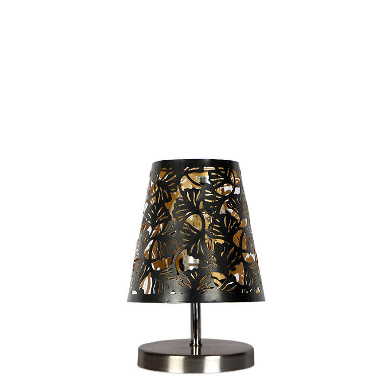 Table Lamp - Vidro Flora Etched Table Lamp - Black