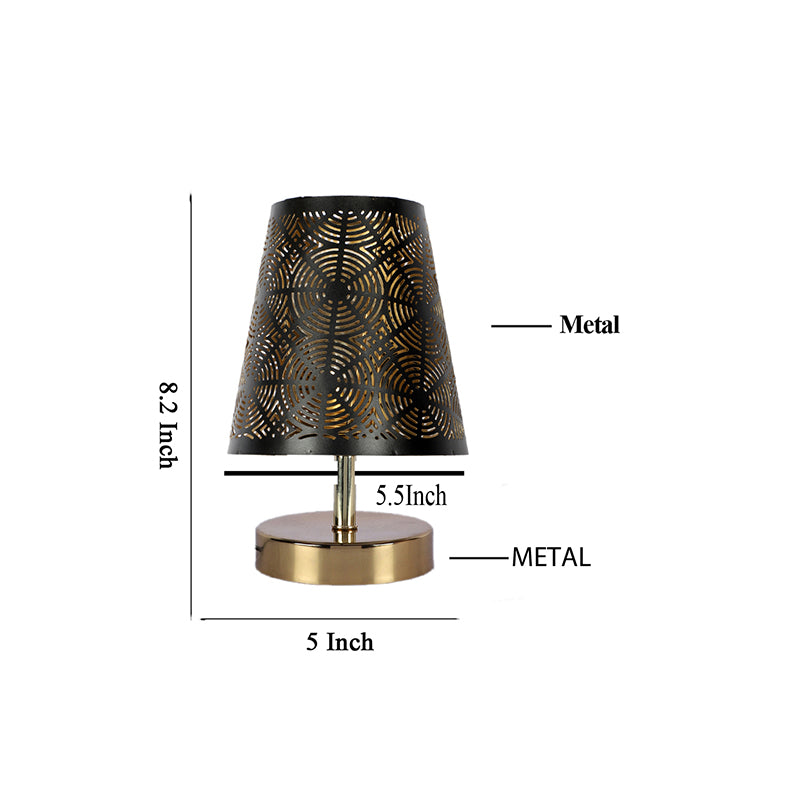 Buy Alba Etched Table Lamp - Black Table Lamp from Vaaree