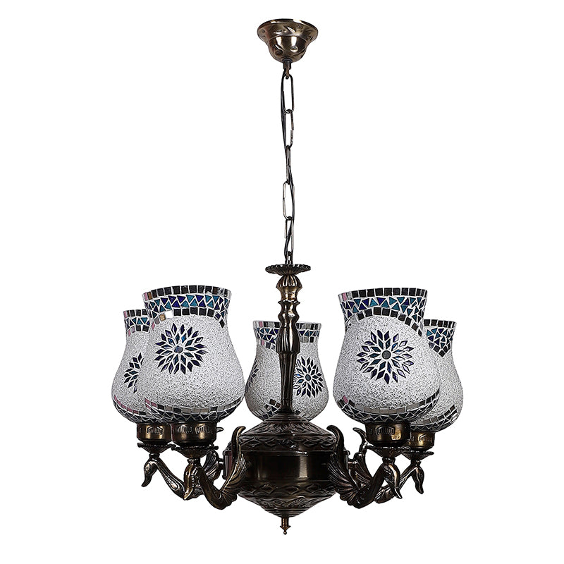 Ceiling Lamp - Prita Mayoora Mosaic Golden Antique Chandelier