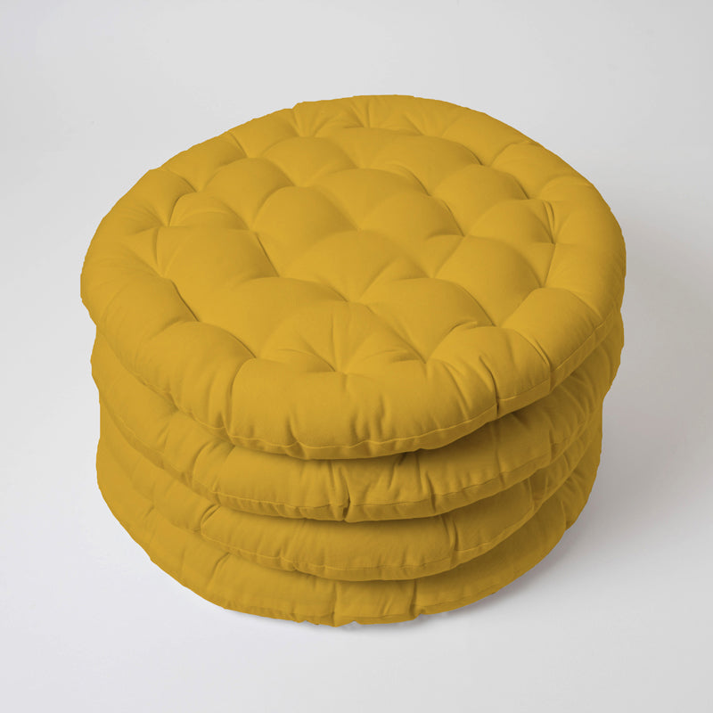 Buy Gloria Floor Cushion (Mustard Yellow) - Set Of Four Floor Cushions from Vaaree