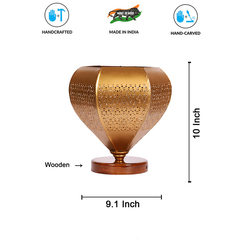 Table Lamp - Gitana Glory Table Lamp With Brown Base