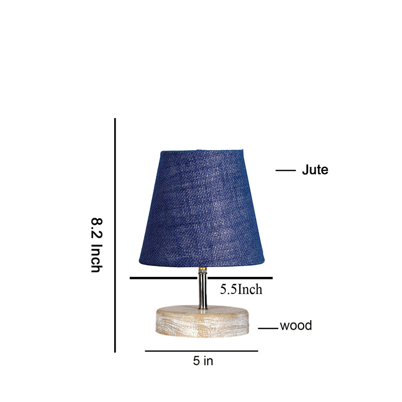 Table Lamp - Renvo Table Lamp With Jute Shade - Blue