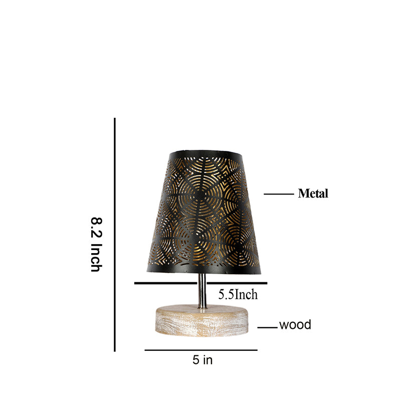 Table Lamp - Rexa Etched Table Lamp - Black