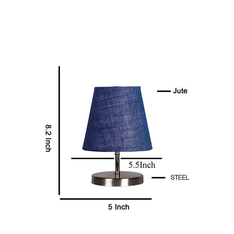 Table Lamp - Vidro Table Lamp With Jute Shade - Blue