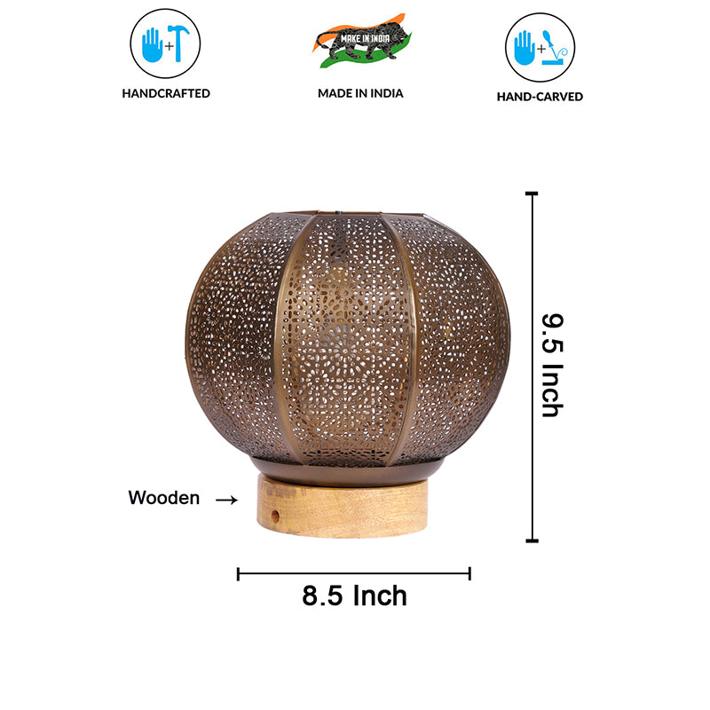 Buy Marya Round Etched Table Lamp Table Lamp from Vaaree