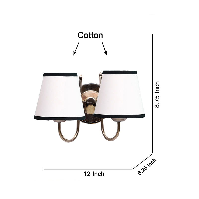 Wall Lamp - Veda Duo Conical Wall Lamp - Black & White