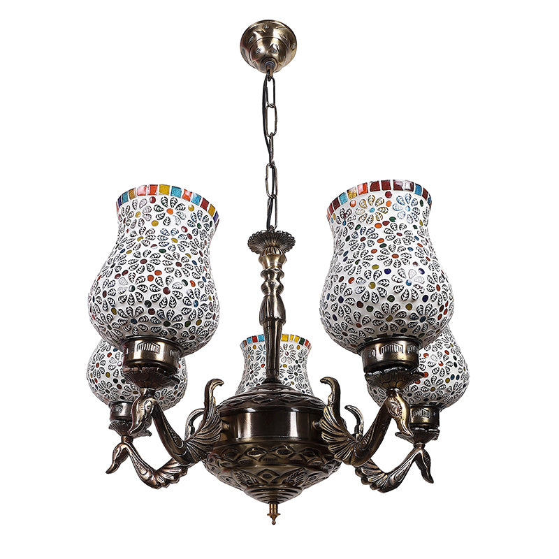 Ceiling Lamp - Bido Mayoora Mosaic Golden Antique Chandelier