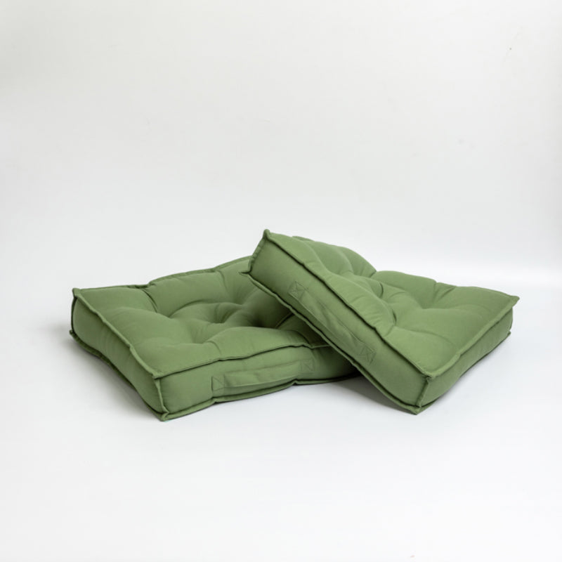 Buy Tara Floor Cushion (Light Green) - Set Of Two Floor Cushions from Vaaree